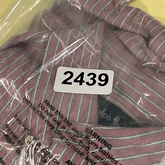 Polo Ralph Lauren Size Large Classic Stripe Oxford Trad Ivy Button Front Shirt - Picture 10 of 10